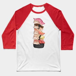 Vertical Sushi Rabbit Bunniesmee Baseball T-Shirt